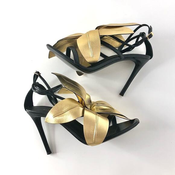 NEW Giuseppe Zanotti Lilium Flower Appliqué Strappy High Heel Sandals 38.5 - Picture 6 of 10